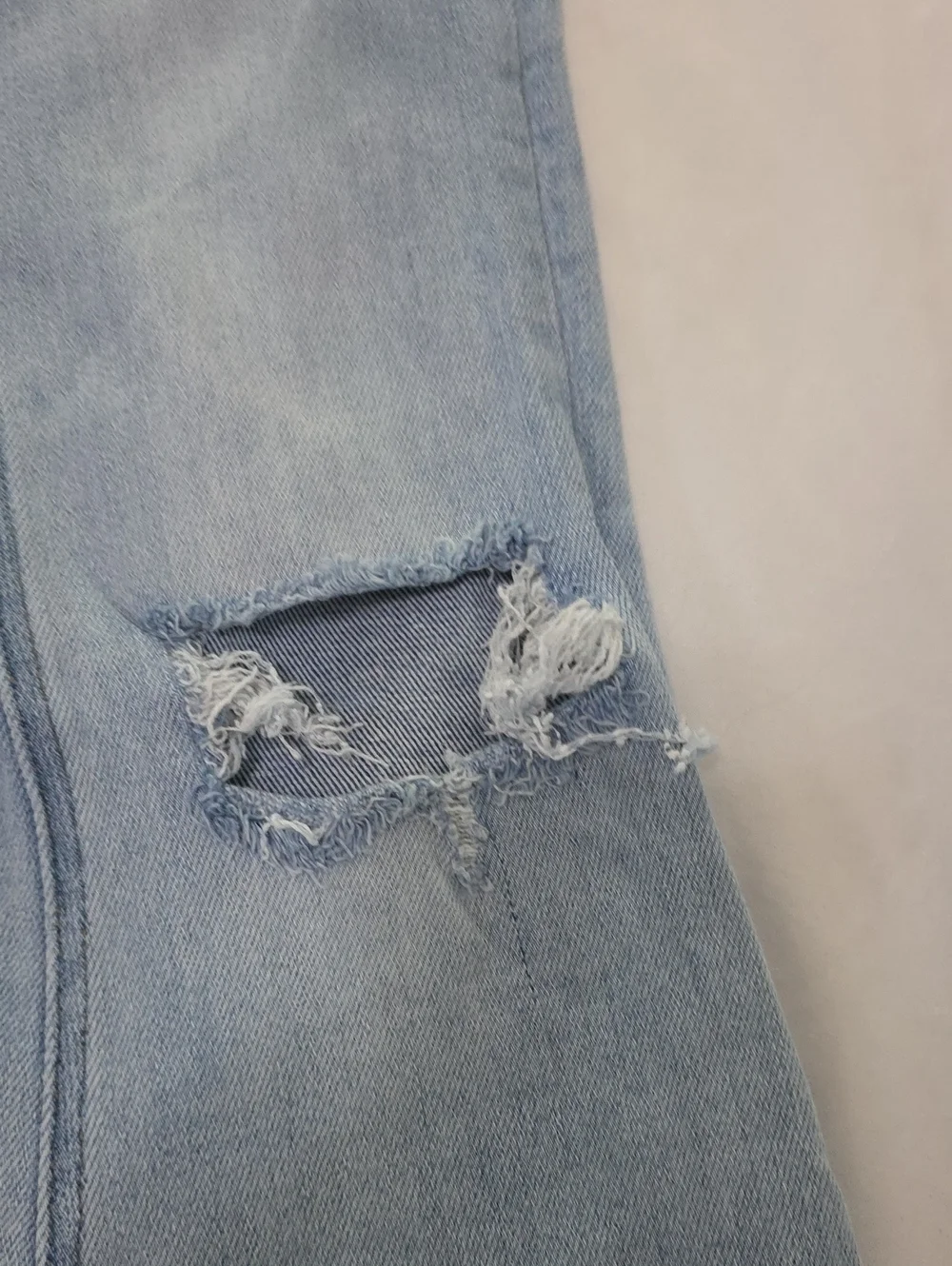 Flying Monkey Light Blue Distressed Flare Jeans